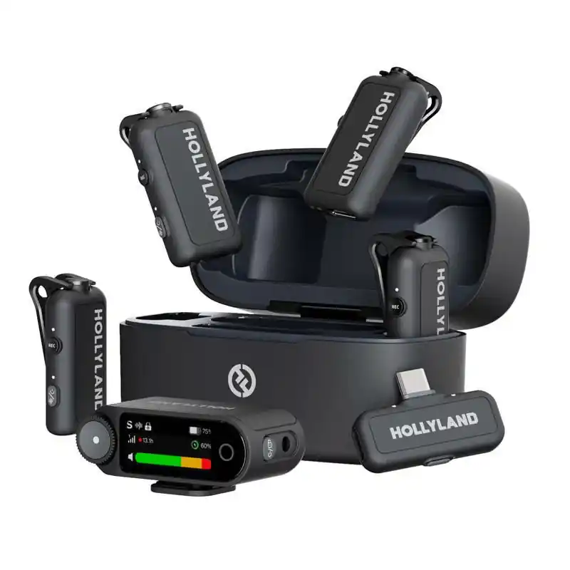 Solo Hoy Hollyland Lark Max 2 Combo (4TX-1RX) - Microfonía Inalámbrica