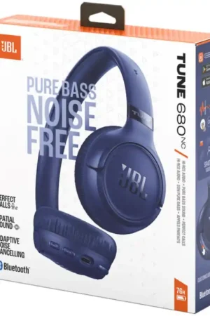 Entrega Rápida Jbl Tune 680 Auriculares Inalámbricos con Cancelación Ruido Azul