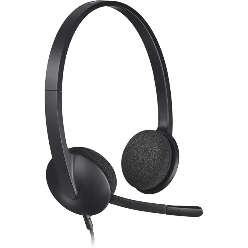 Logitech H340 Auriculares con Cable, Sonido Estéreo con Micrófono con Supresión de Ruido USB, PC/Mac/Chromebook Solo Por Tiempo Limitado