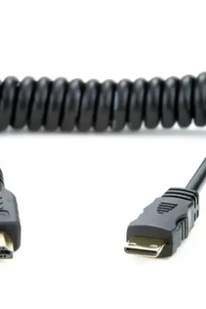 Oferta Especial Atomos Cable Espiral Acodado HDMI MINI-FULL (30cm)
