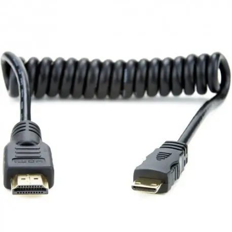 Oferta Especial Atomos Cable Espiral Acodado HDMI MINI-FULL (30cm)