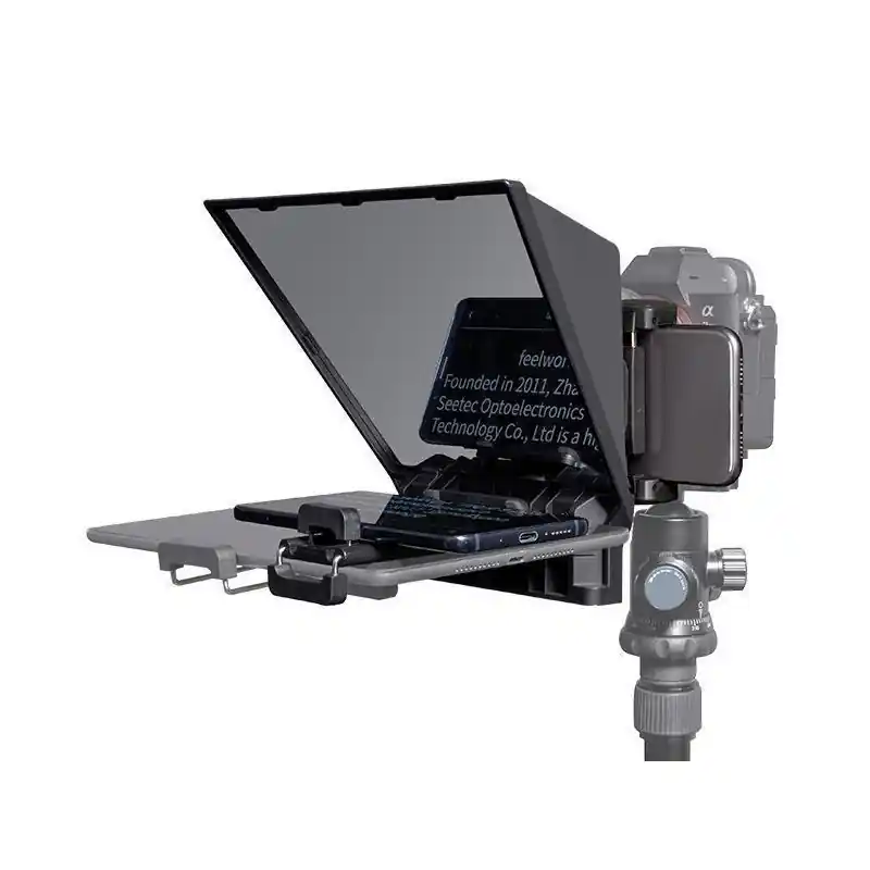 Oferta Flash Feelworld TP2A Teleprompter con soporte para Smaptphon de 8 pulgadas