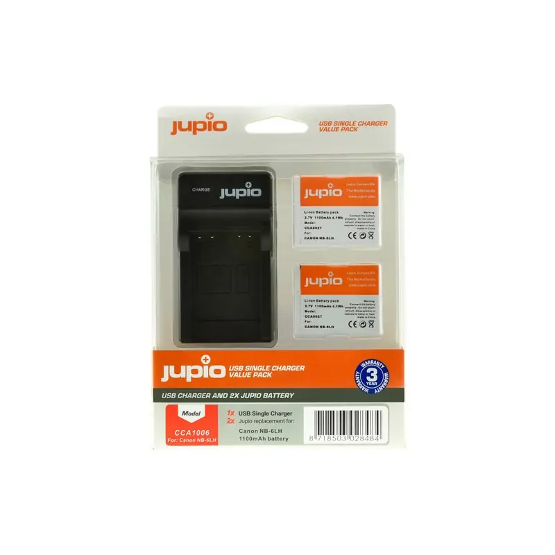 Envío Gratis JupioKit 2 Baterias NB-6LH + Cargador USB