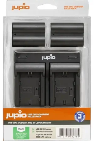 Más Vendido JupioKit 2 Baterias NP-W235 + Cargador USB