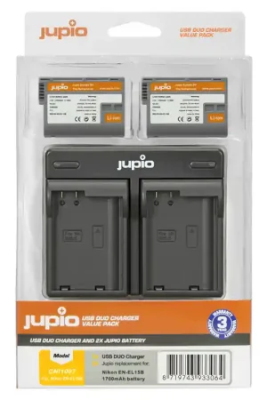 Última Oportunidad JupioKit Cargador + 2 Baterias EN-EL15B