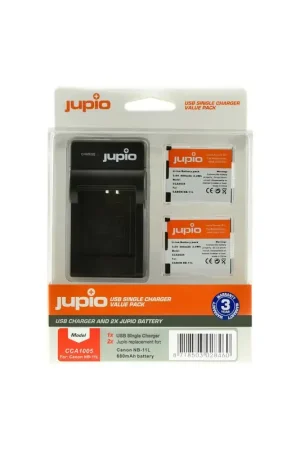Marca Reconocida Jupio Kit 2 Baterias NB-11L + Cargador USB