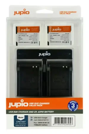 Jupio Kit Bateria DMW-BCM13E + Cargador Dual USB Imprescindible (Must-Have)
