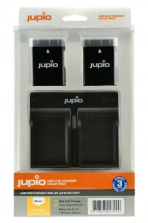 Jupio Kit Bateria EN-EL14A + Cargador DUAL USB Súper Precio