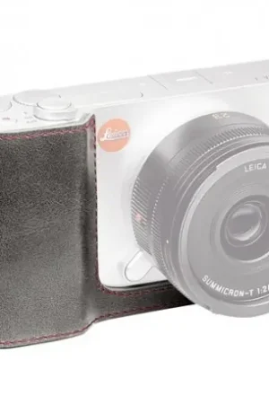 Precio De Oferta Leica Estuche semi protector en piel gris piedra