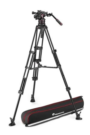 Más Vendido Manfrotto Tripode Video Twin Alu Medio Nitro 612