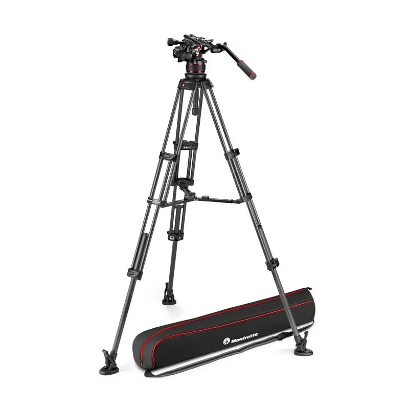 Manfrotto Tripode Video Twin Carbon Medio Nitro 612 Popular
