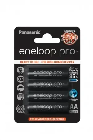 Comprar En Línea Panasonic Eneloop ProBateria AA Recargable 2500mAh (4 Unidades)