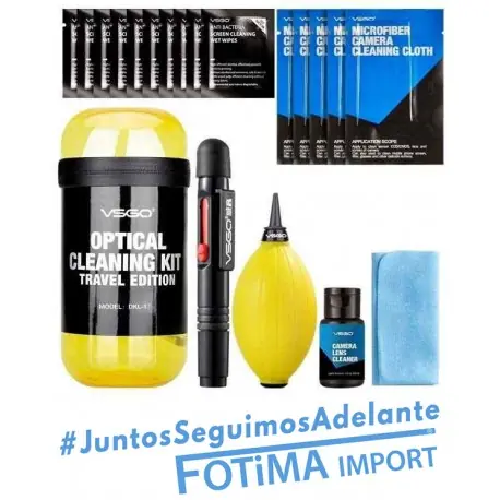Últimas Unidades VSGO Kit de viaje para limpieza de lentes amarillos
