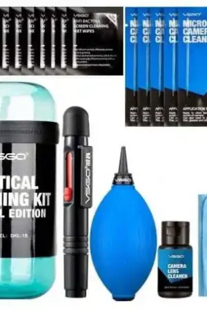 Precio Rebajado VSGO Kit de viaje para limpieza de lentes azul