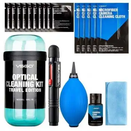 Precio Rebajado VSGO Kit de viaje para limpieza de lentes azul