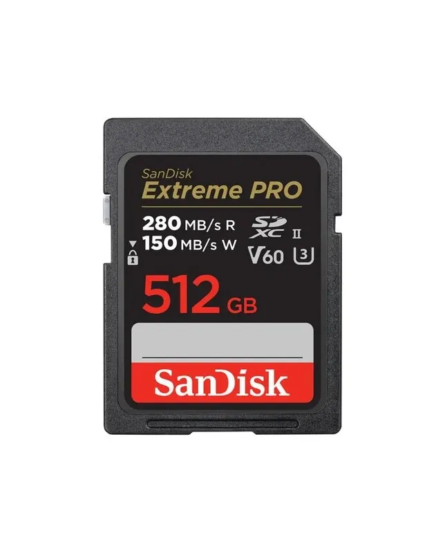 SANDISK SDXC EXTREME PRO 512GB V60 UHS-II 280 MB/S Liquidación