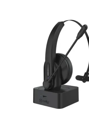 Celly - SWHEADSETMONO Auriculares Inalámbrico Diadema Oficina/Centro de llamadas Bluetooth Base de carga Negro Más Vendido