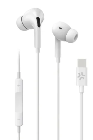Celly - UP1200TYPECWH auricular y casco Auriculares Alámbrico Dentro de oído Llamadas/Música USB Tipo C Blanco Últimas Unidades