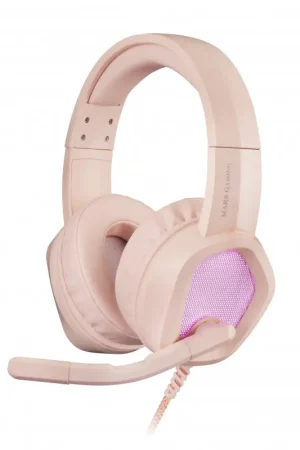 Stock Limitado Mars Gaming - MH320P Rosa, Auriculares Neodimio RGB Flow, Micrófono y Caja de Control