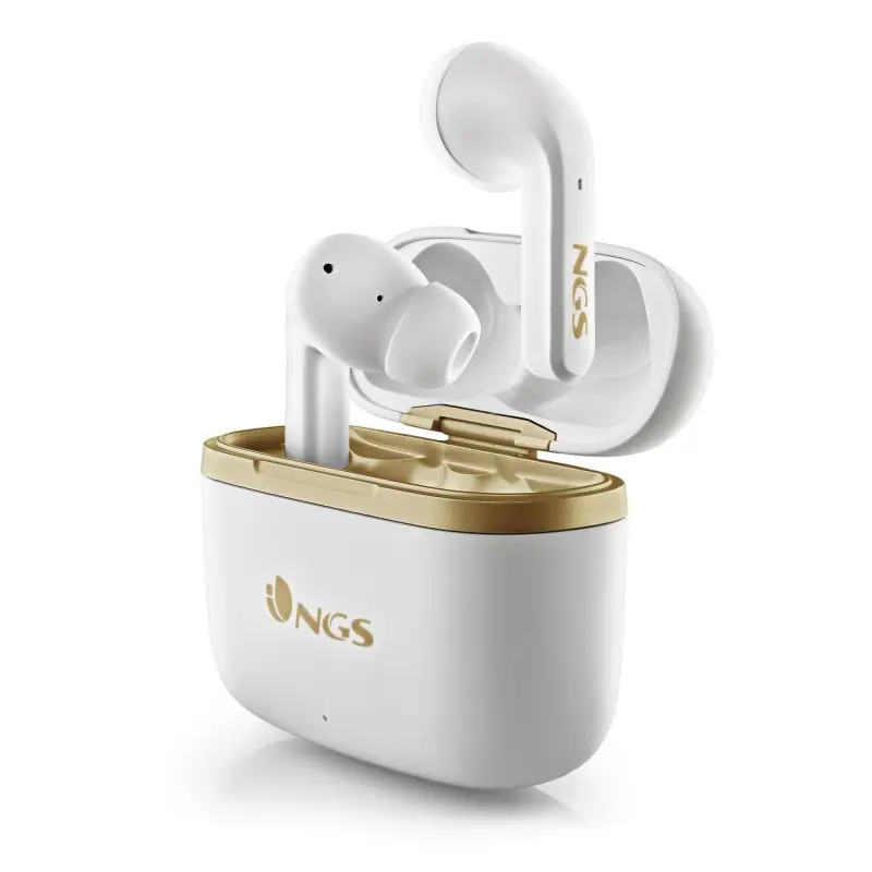 Precio Económico NGS - ARTICA TROPHY Auriculares Inalámbrico Dentro de oído Llamadas/Música USB Tipo C Bluetooth Oro, Blanco