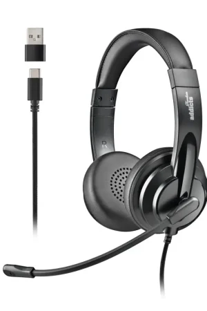 Promoción Exclusiva NGS - VOX605 USB-C Auriculares Alámbrico Diadema Llamadas/Música USB Tipo C Negro