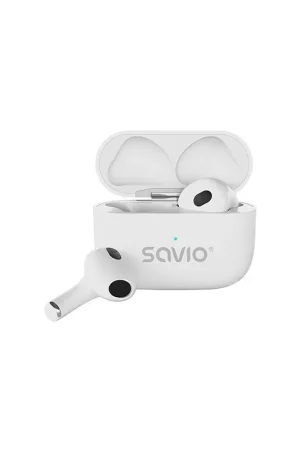 Savio - TWS-01 PRO auricular y casco Auriculares Inalámbrico Dentro de oído Música/uso diario Bluetooth Blanco Comprar En Línea
