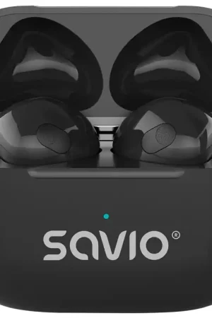 Savio - TWS-02 PRO auricular y casco Auriculares Inalámbrico Dentro de oído Música/uso diario USB Tipo C Bluetooth Negro Garantía De Devolución De Dinero