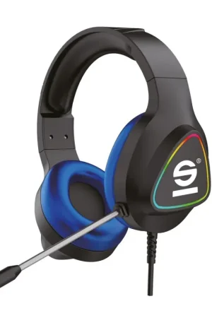 Sparco - SPHEADPHONEPRO auricular y casco Auriculares Alámbrico Diadema Juego USB tipo A Negro, Azul Precio Bajo