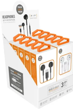 TECH ONE TECH - Pack ahorro auriculares HIP USB-C 10u (5+5) Económico