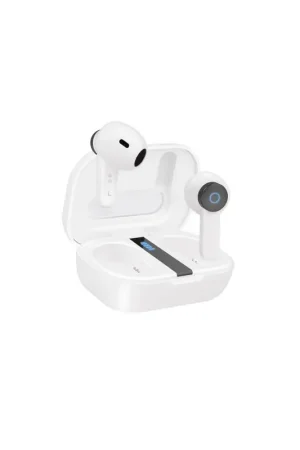 Alta Calidad TooQ - Bender Auriculares Inalámbricos + Micrófono Bluetooth con Estuche de Carga, Blancos