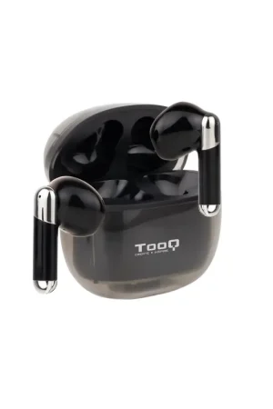 Barato TooQ - Onyx Auriculares Inalámbricos + Micrófono Bluetooth con Estuche de Carga, Negros