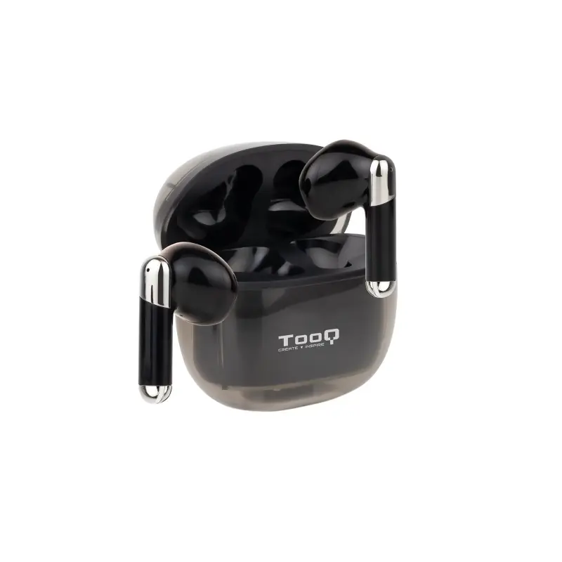 Barato TooQ - Onyx Auriculares Inalámbricos + Micrófono Bluetooth con Estuche de Carga, Negros