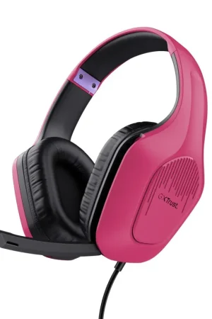 Trust - GXT 415P Zirox Auriculares Alámbrico Diadema Juego Rosa Marca Reconocida
