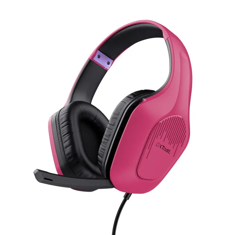 Trust - GXT 415P Zirox Auriculares Alámbrico Diadema Juego Rosa Marca Reconocida