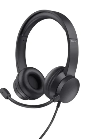 Trust - HS-201 Auriculares Alámbrico Diadema Oficina/Centro de llamadas USB tipo A Negro Garantía De Devolución De Dinero