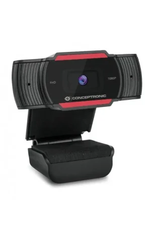 Conceptronic - AMDIS 1080P FHD cámara web 1920 x 1080 Pixeles USB 2.0 Negro, Rojo Precio De Oferta
