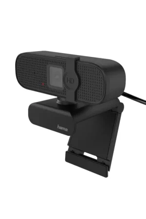 Gran Oferta Hama - PC Webcam "C 400", calidad FULL HD, con micrófono y base para montar en pantalla, color negro.