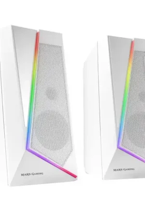 Rebajas Mars Gaming - ALTAVOCES 2.0 BLUETOOTH 5.0 MS7 WHITE 20W RMS ILUMINACION RGB DINAMICO PROCESADOR DSP