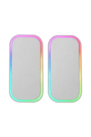 Alta Calidad Mars Gaming - MS-OM, Altavoces Gaming 20W, Iluminación Dinámica RGB, Altavoces Bluetooth 5.3 + AUX-IN, Caja de Control d - MSOMW