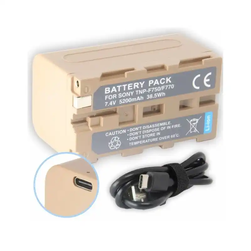 Ordena Ya BATERIA ULTRAPIX TNP-F770 DE 6700MAH CON CABLE USB TIPO C