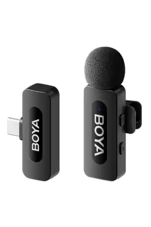 Barato Micrófono de solapa inalámbrico Boya BY-V10 V2.0 para USB-C (1TX +1RX)