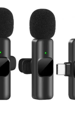 Entrega Rápida Tymine micrófono Dual Lavalier inalámbrico recargable con conexión Usb C 2.4Ghz