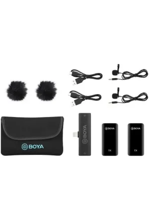 Micrófono Inalambrico De Doble Canal Ultracompacto Con Conexion IOS BY-XM6-S4 Bestseller