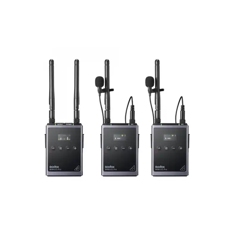 Micrófono inalámbrico Godox WMICS1 Pro Kit 2 Oferta Flash