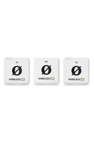 Marca Reconocida Sistema de micrófono inalámbrico compacto Rode Wireless Me Dual Blanco