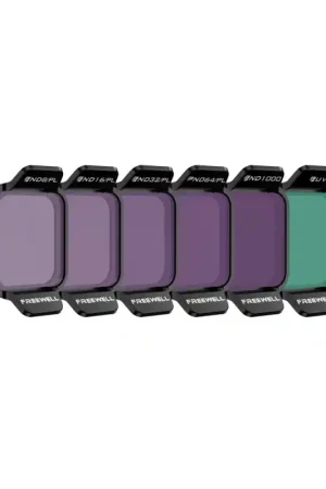 Pack de 6 filtros Freewell ND8/PL, ND16/PL, ND32/PL, ND64/PL, ND1000, UV para DJI FLIP Última Versión