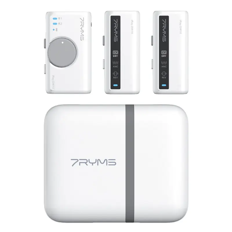 Mini Micrófono Inalámbrico Multifuncional Iray DW10A (2TX+1RX+Estuche) Blanco Comprar En Línea
