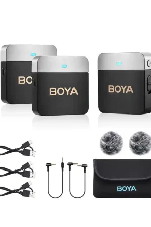 Oferta Micrófono Doble Inalámbrico Boya TRS y TRRS M1V2