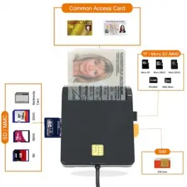 Precio Económico LECTOR DE TARJETAS SMART CARD/SIM/SD/MICRO SD UP-JNRB011