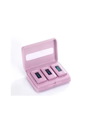 Micrófono inalámbrico BOYA BY-XM6-K2de 2,4 GHz (1xRX y 2xTX) con estuche de carga Rosa Económico